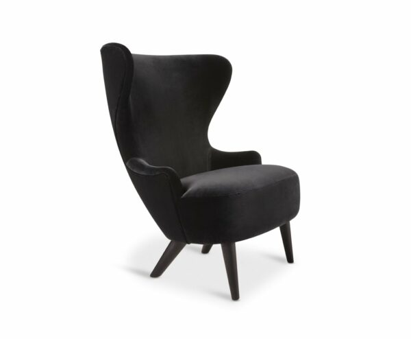 Tom Dixon | Micro Wingback Chair - Black / Divina Melange 3 - 0120