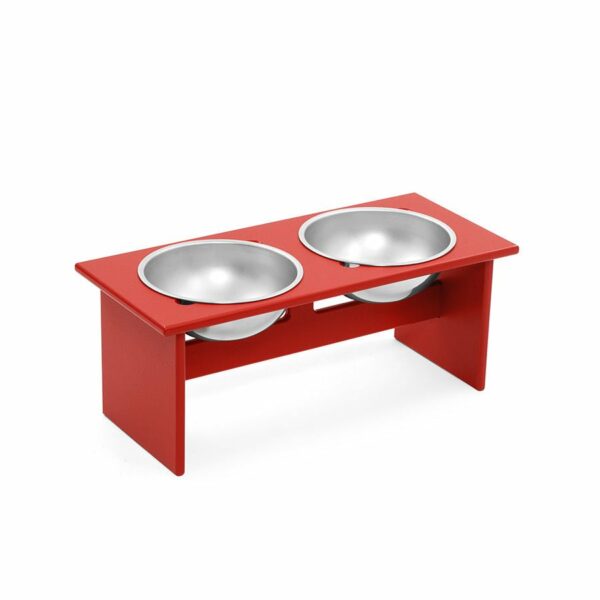 Loll Designs | Minimalist Double Dog Bowl - Medium - Apple Red