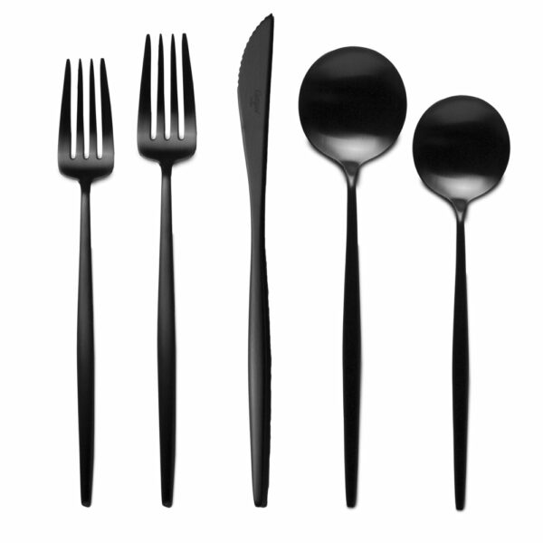 Cutipol | Moon Cutlery - Brushed Black - Sets - 24 Piece Setting