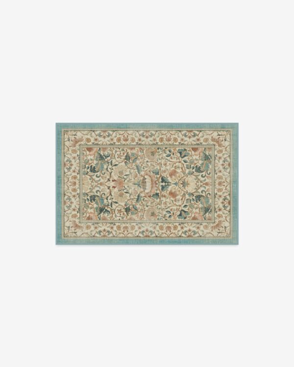 Ruggable | Morris & Co. Lodden Soft Rose & Teal Rug