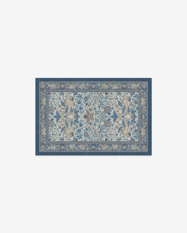 Ruggable | Morris & Co. Strawberry Thief Indigo & Ivory Rug