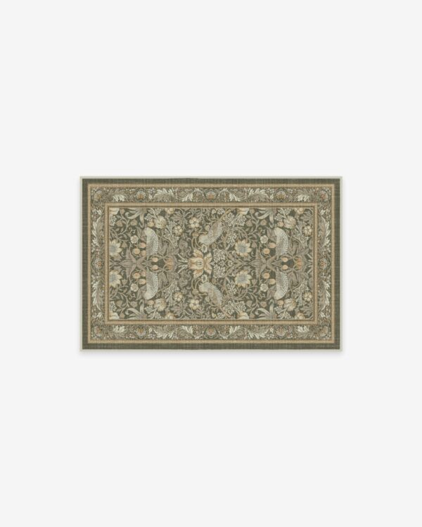 Ruggable | Morris & Co. Strawberry Thief Stone Gold Rug