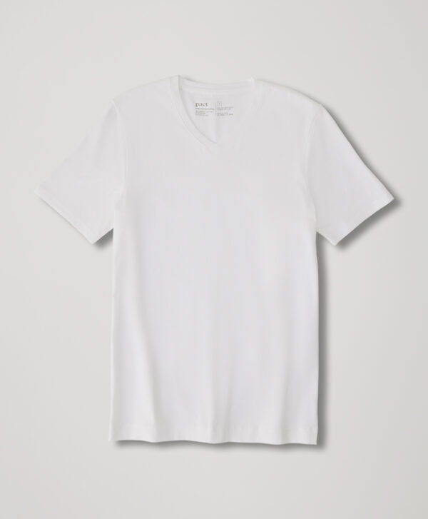 PACT Apparel | Men's White Coolretch V-ne Undershirt