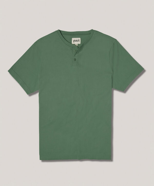 PACT Apparel | Men's Myrtle Vintage Jersey Short Sleeve Henley