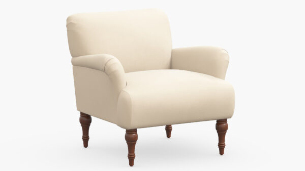 The Inside | Traditional Accent Chair | Pearl Velvet | Espresso