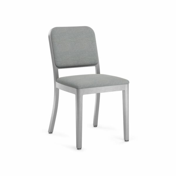 Emeco | Navy Officer Upholstered Chair - Hand Brushed / Kvadrat Hallingdal 116