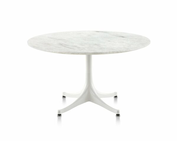 Herman Miller | Nelson® Pedestal Table - Outdoor - 16" x 28.5" / White