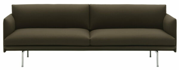 Muuto | Outline Sofa 3-Seater - Polished Aluminum Base