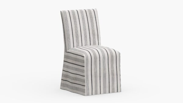 The Inside | Slipcovered Dining Chair | Black Market Stripe