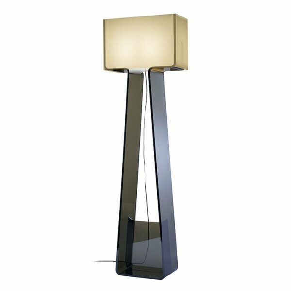 Pablo Designs | Pablo Tube Top Floor Lamp - White Shade/Charcoal Base