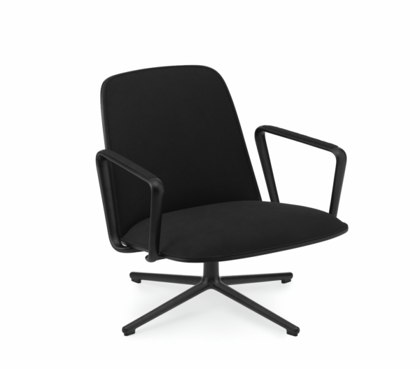 Normann Copenhagen | Pad Lounge Chair Low Swivel - Aluminum / Black Oak / Aquarius - JA416