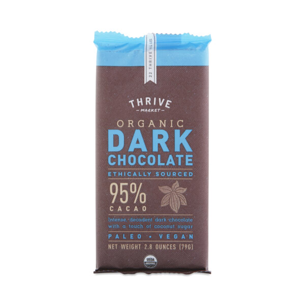 4-Pack Thrive Market Organic Paleo Dark Chocolate, 95% Cacao 2.8 oz bar