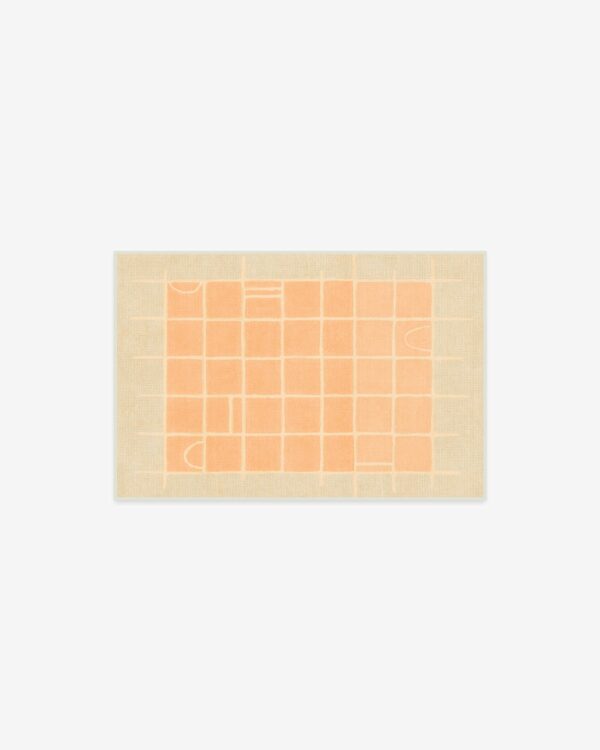 Ruggable | Pantone Peach Fuzz Neutral Grid Play Rug