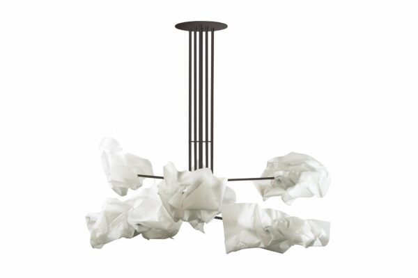 Gentner Design | Paper Chandelier - Darkened Brass / Five Arms