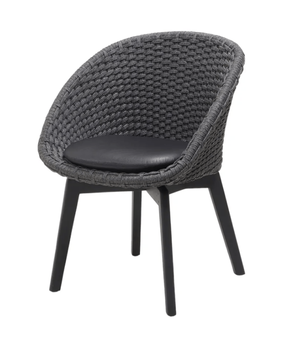 Cane Line | Peacock Indoor Chair - Black Leather