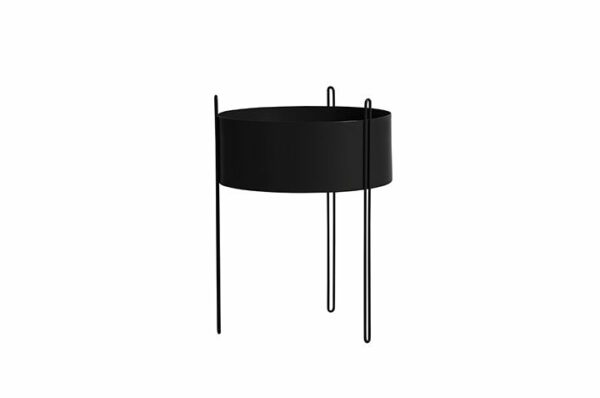 Woud | Pidestall Planter - Large / Black