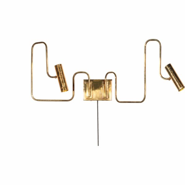 Gentner Design | Pivot Wall Sconce - Double - Hardwired / Polished Tarnished Brass