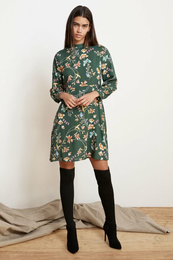 Velvet by Graham & Spencer | Juliet Printed Floral Mock Neck Dress (S), Velvet by Graham & Spencer