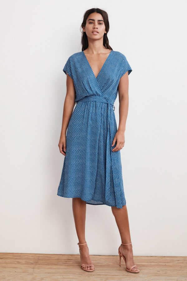 Velvet by Graham & Spencer | Tamar Printed Challis Wrap Dress (M), Velvet by Graham & Spencer