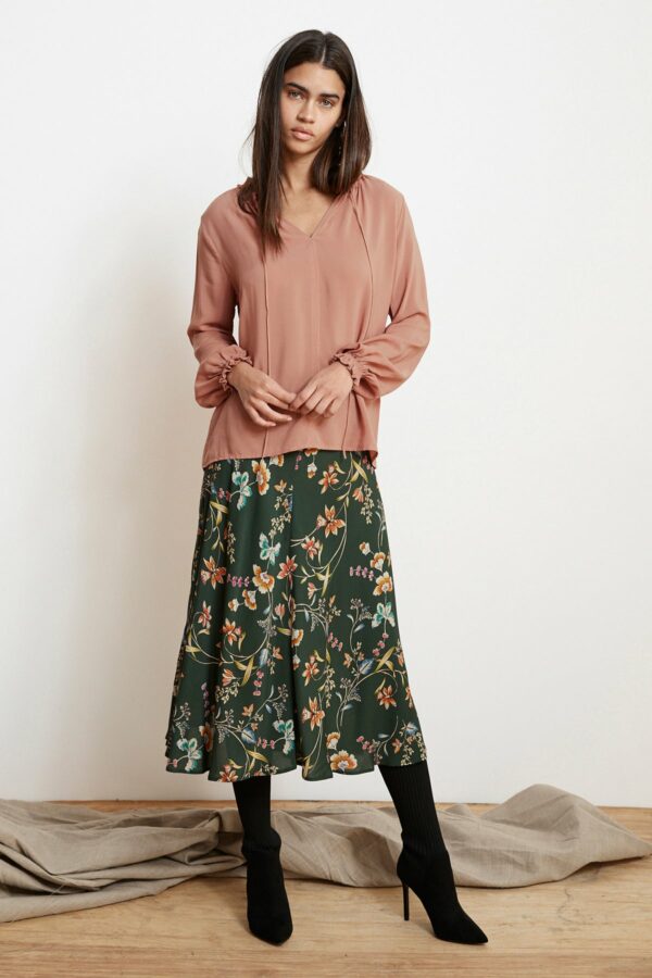 Velvet by Graham & Spencer | Nalani Floral Printed Challis Skirt (XL), Velvet by Graham & Spencer