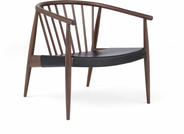 L.Ercolani | Reprise Chair - Walnut - Sorensen Harness Black - L104