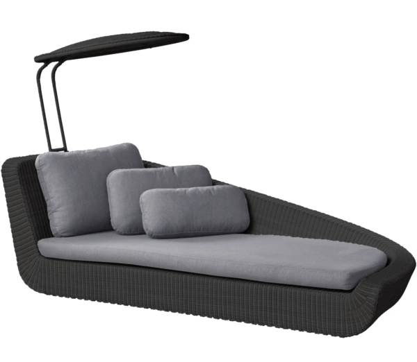 Cane Line | Savannah Daybed Module - Left Module / Black / Grey