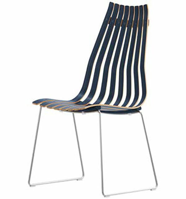 Fjordfiesta | Scandia Prince Color Chair - Fully Lacquered Black + Black Coated Base