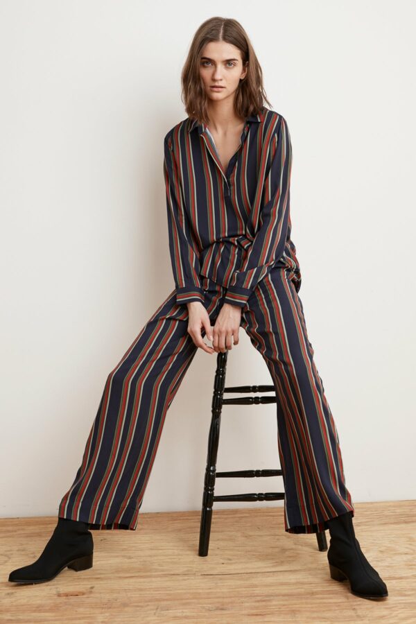 Velvet by Graham & Spencer | Sinclair Stripe Challis Pant (XL), Velvet by Graham & Spencer