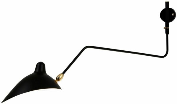 Serge Mouille | Serge Mouille 1-Arm Rotating Sconce - Black