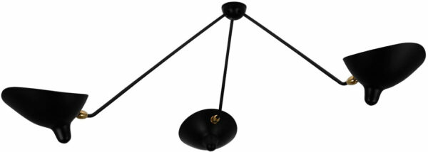 Serge Mouille | Serge Mouille 3 Still Arm Spider Ceiling Lamp - Black