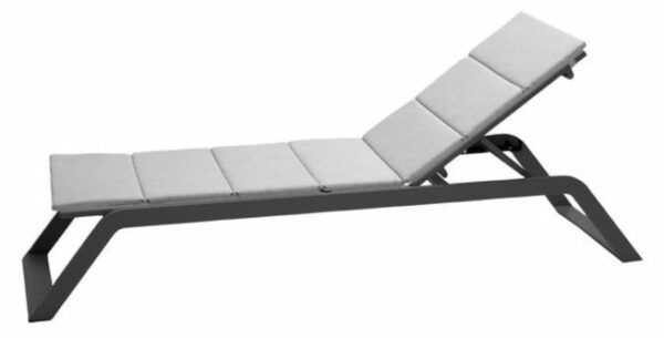 Cane Line | Siesta Sunbed - Grey / Add Light Grey Cushion