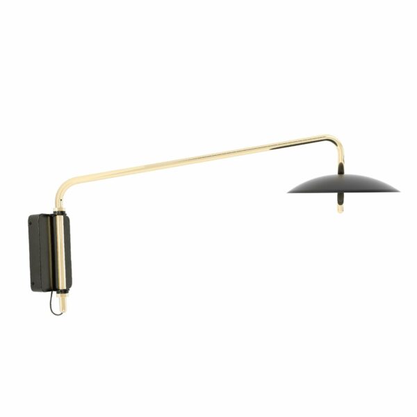 Souda | Signal Arm Sconce Short - Hardwired - Black x Brass / 2700K - Warm White