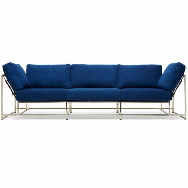 Stephen Kenn | Simon Miller Sofa - Indigo Canvas & Brass