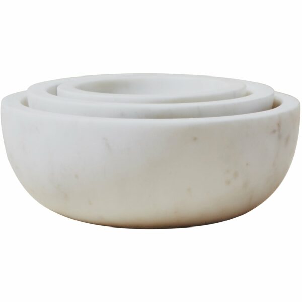 Hawkins New York | Simple Marble Bowls - Mara Bowl Medium - 6.5"dia. x 2.5"H / White