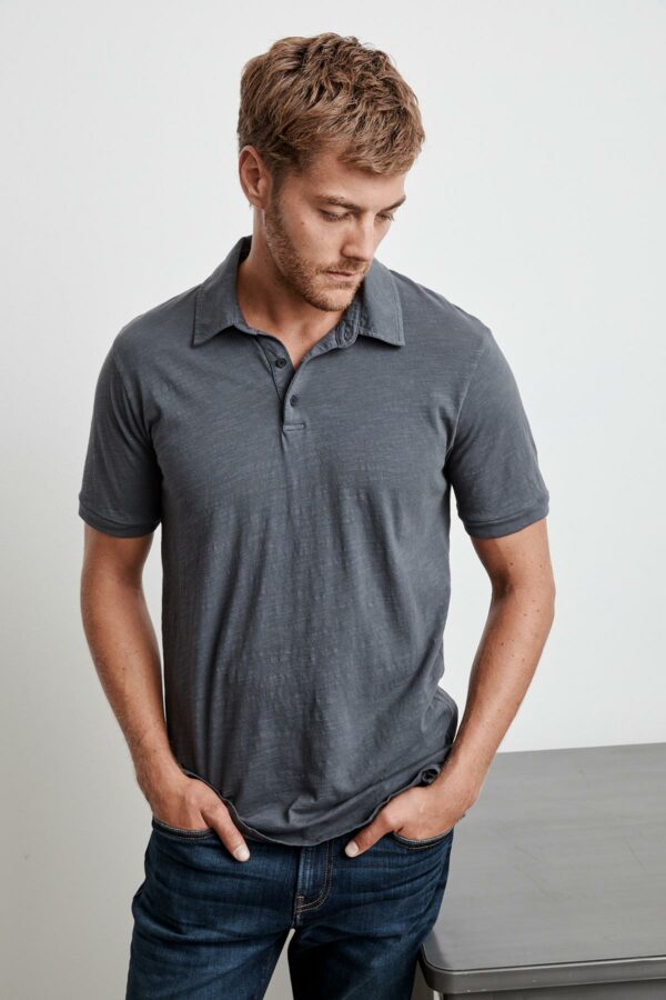 Velvet by Graham & Spencer | Randall Cotton Slub Polo (XL), Velvet by Graham & Spencer