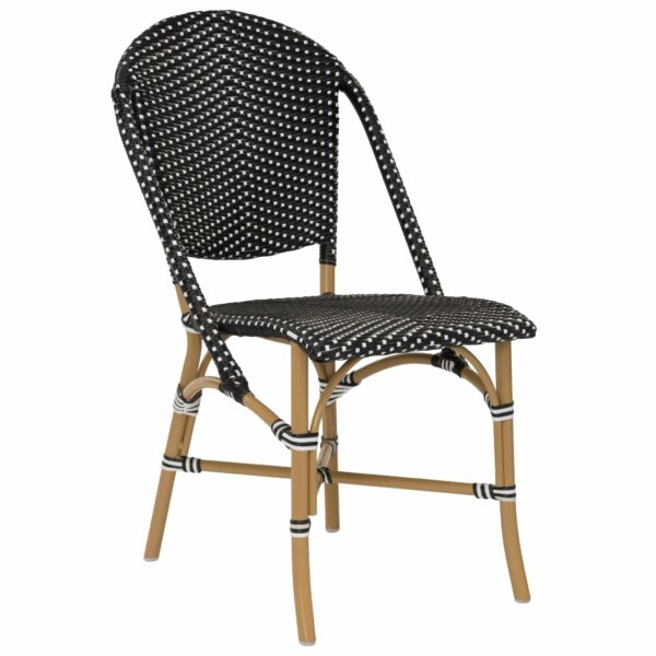 Sika Design | Sofie Outdoor Dining Side Chair - Black / White Dots