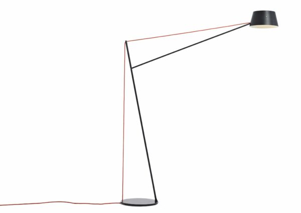 Resident | Spar Floor Lamp - Black with Black Cable