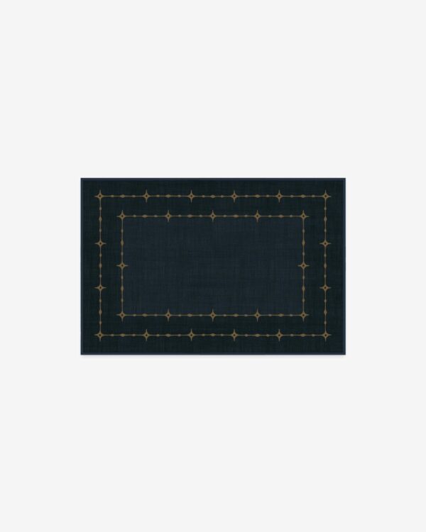 Ruggable | Sparkle Border Dark Navy Rug