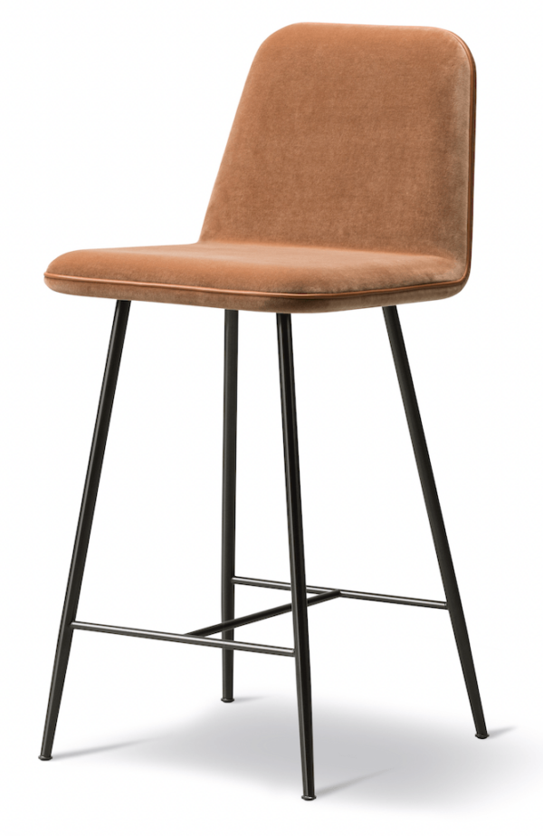 Fredericia | Spine Metal Base Barstool - Bar Height / Harald 343