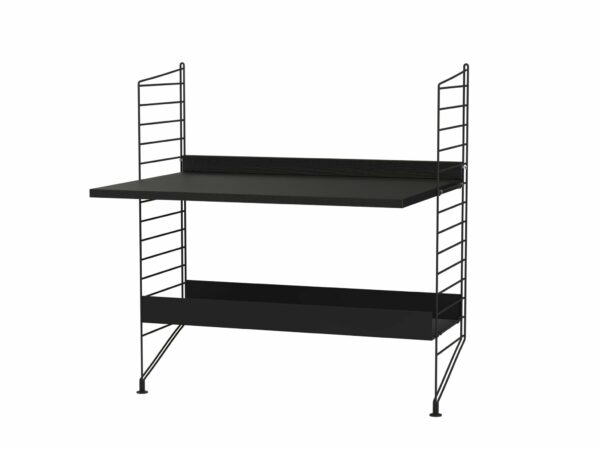 String Furniture | String Kids Room Shelving/Desk - Unit A - Black