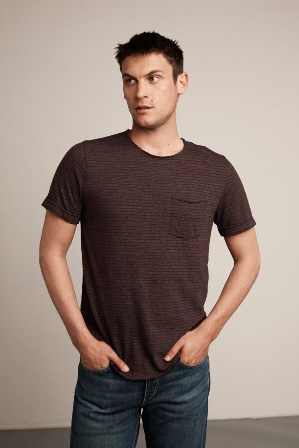 Velvet by Graham and Spencer | Fenix Stripe Pocket Tee (L), Velvet by Graham & Spencer