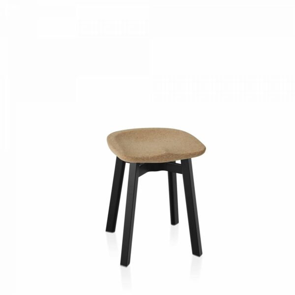 Emeco | Su by Nano Small Stool - Cork / Black Anodized Aluminum