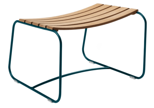 Fermob | Surprising Teak Footrest - Acapulco Blue