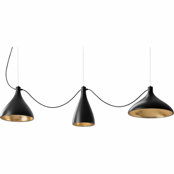 Pablo Designs | Swell String 3 Pendant - Mixed - Black/Brass