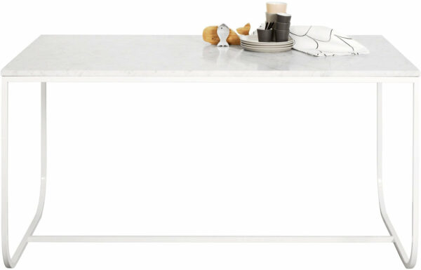 Asplund | Tati Dining Table 140 - Carrara Marble / 15 White