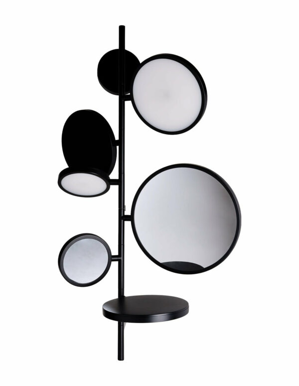 DCW Editions | Tell Me Stories Bathroom Wall Lamp with Mirrors - Black