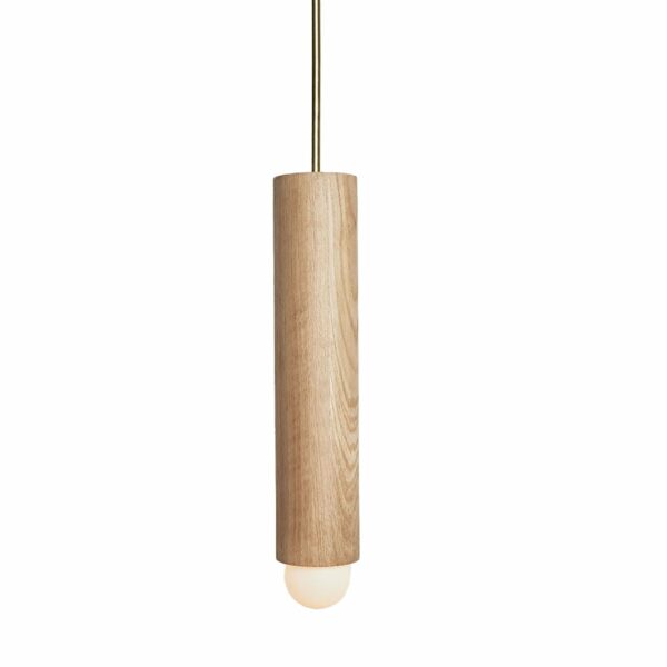 Workstead | Tower Pendant I - Natural Oak / Brushed Nickel / Cord