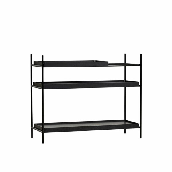 Woud | Tray Shelf - Low - 1 Short Black + 2 Wide Black