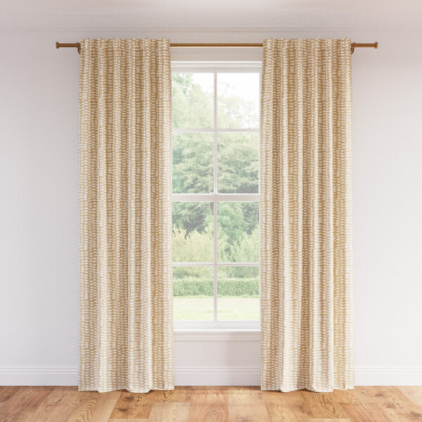 The Inside | Printed Linen Unlined Curtain | 50" x 96" | Sand Odalisque Printed Linen Blend