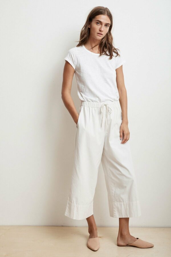 Velvet by Graham & Spencer | Mirta Cotton Canvas Wide Leg Pant (M), Velvet by Graham & Spencer